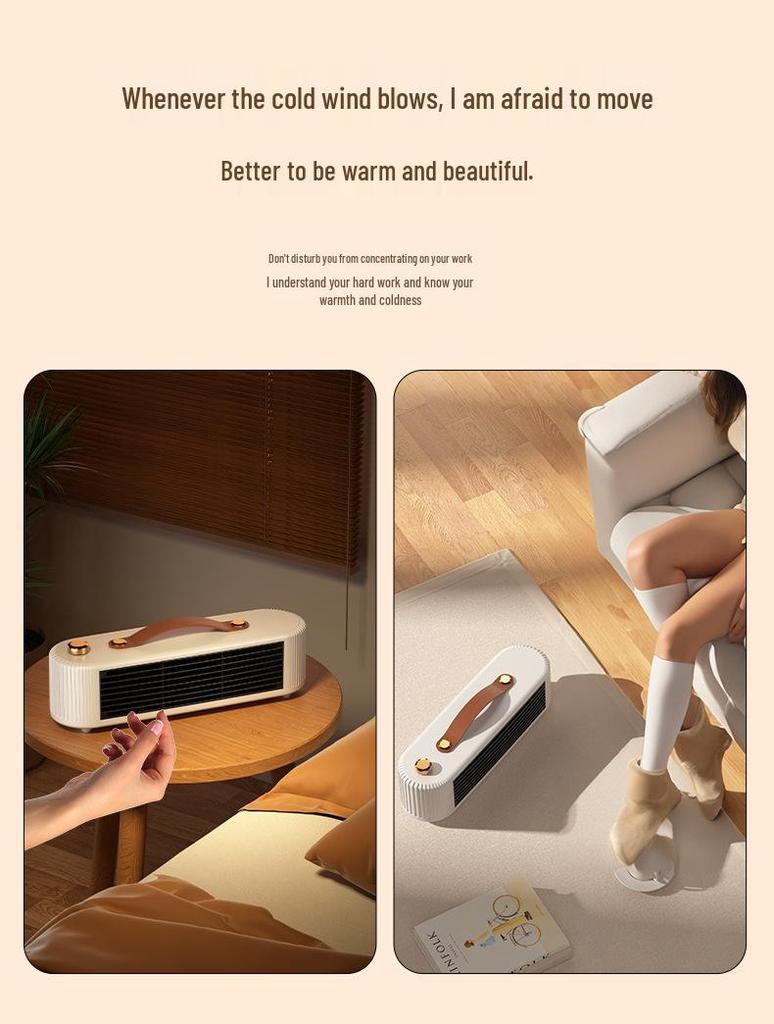 European Standard Portable Desktop Fan Heater for Quick Heating