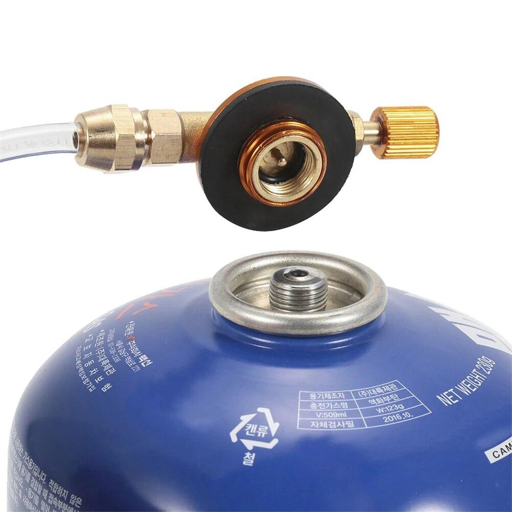 Газовая плита для кемпинга на открытом воздухе, адаптер для заправки пропана, конвертер баллона, переходник для заправки бака, аксессуары для зарядки газа