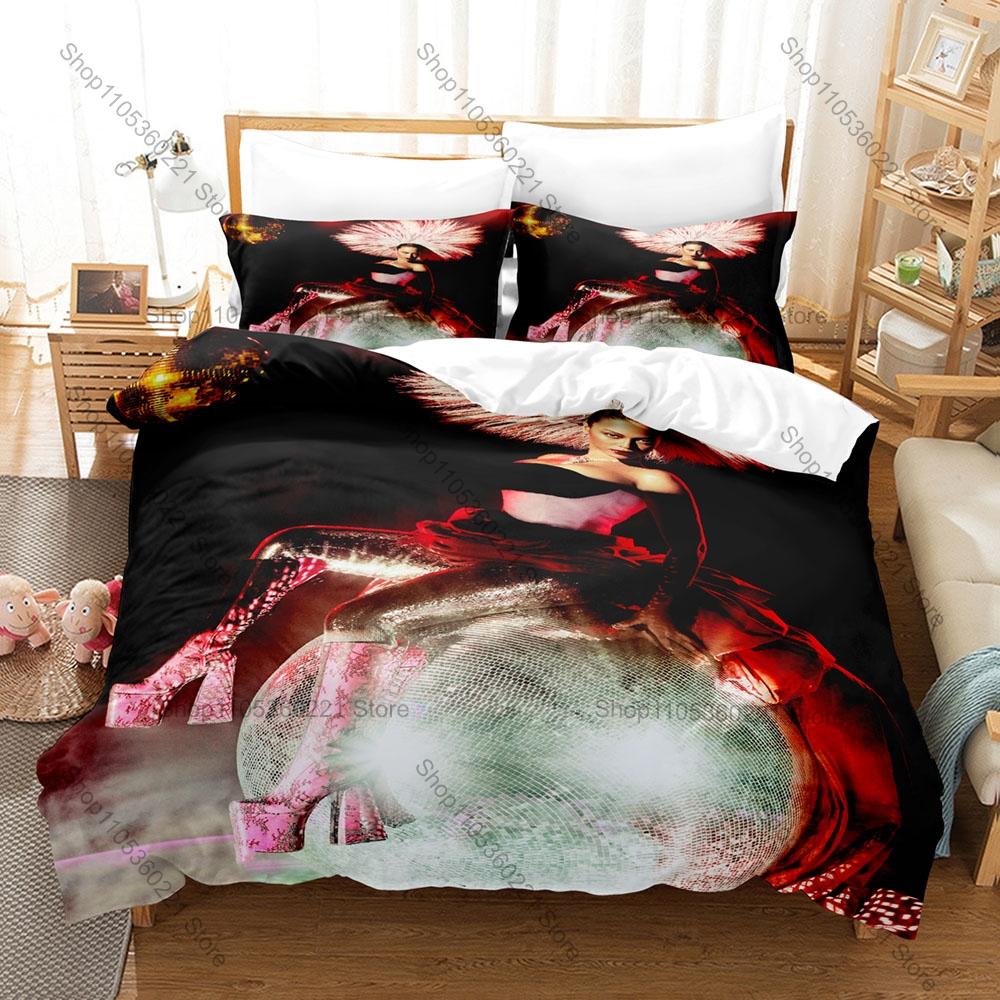 Metallic Gold Vintage Stage Neon Disco 3Pcs Bedding Set Duvet Cover & Pillowcases Glam Music Home Textile