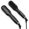 Aliliy Heat Brush Long Straightening Hair Iron Million Negative Ions 9 Temperature Settings Moisturizing and Shiny Hair Hair Care Brush Iron Portable
