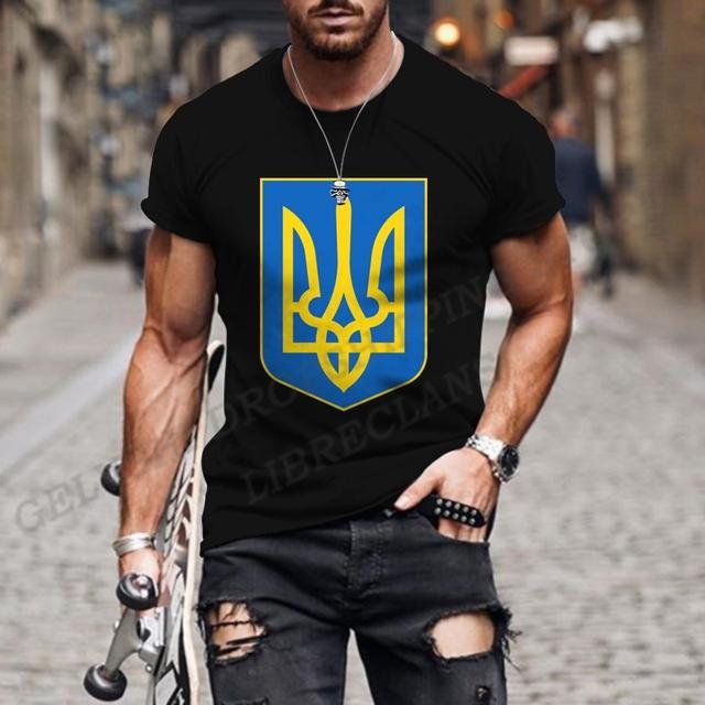 Футболка с 3d принтом флага Украины для мужчин и женщин, модные футболки, топы, детские топы в стиле хип-хоп, футболки, летние мужские футболки, топы большого размера, унисекс