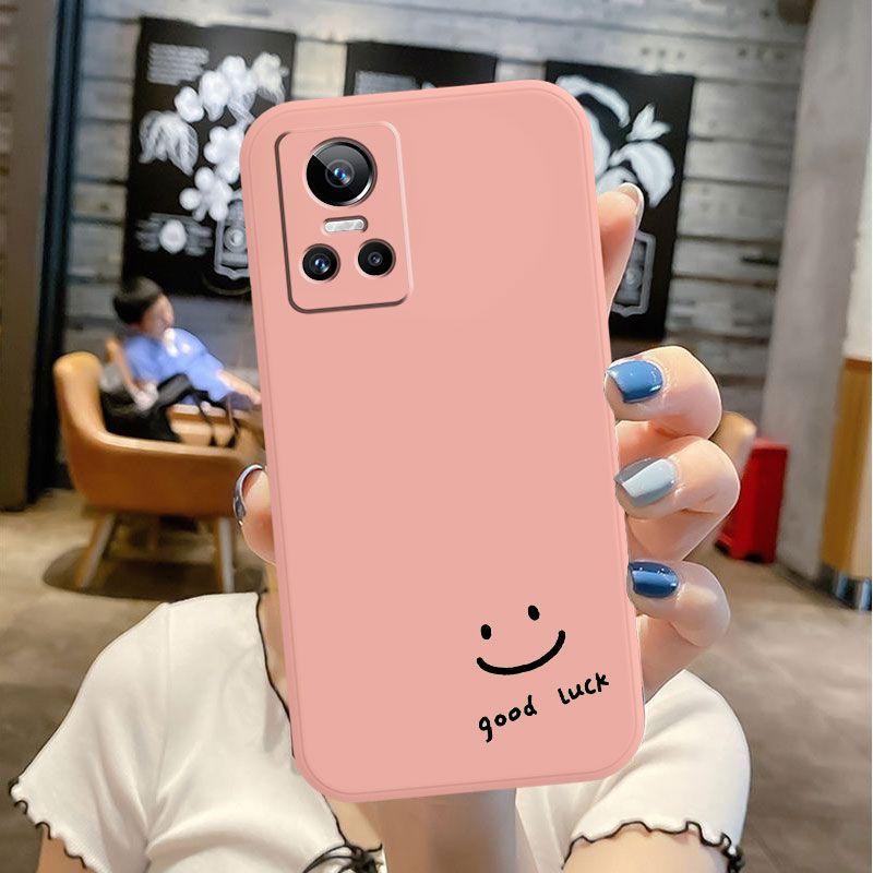 Черно-белый простой смайлик подходит для чехла для мобильного телефона Realme GTNEO3 RealmegtNeo3 из мягкого силикона