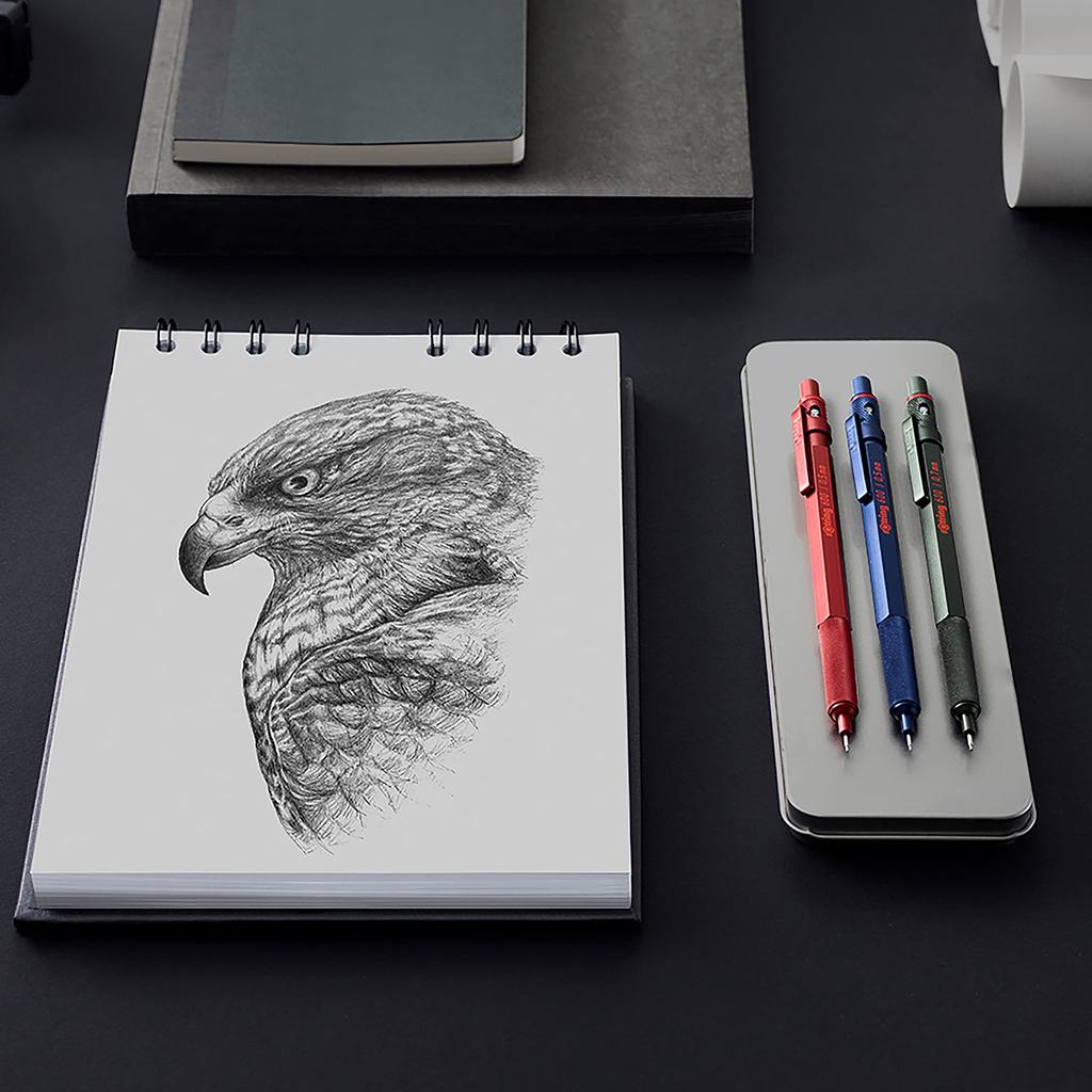 Rotring Механический карандаш 600, матовый красный, 0,5 мм - Премиальный немецкий чертежный карандаш, пишущий инструмент профессионального качества