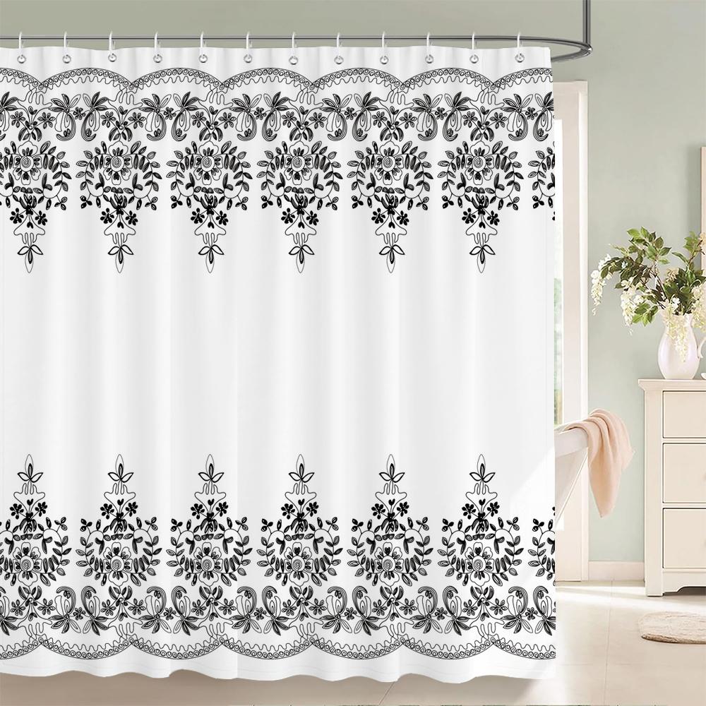 Листья Растение Дерево лист Маленький Свежий Шторки для душа Штора для ванной Ткань Водонепроницаемый Полиэстер Декор Экран для ванны с крючками