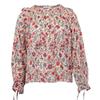 Women's Long-sleeved Top Annie Red Flowers ANTIK BATIK