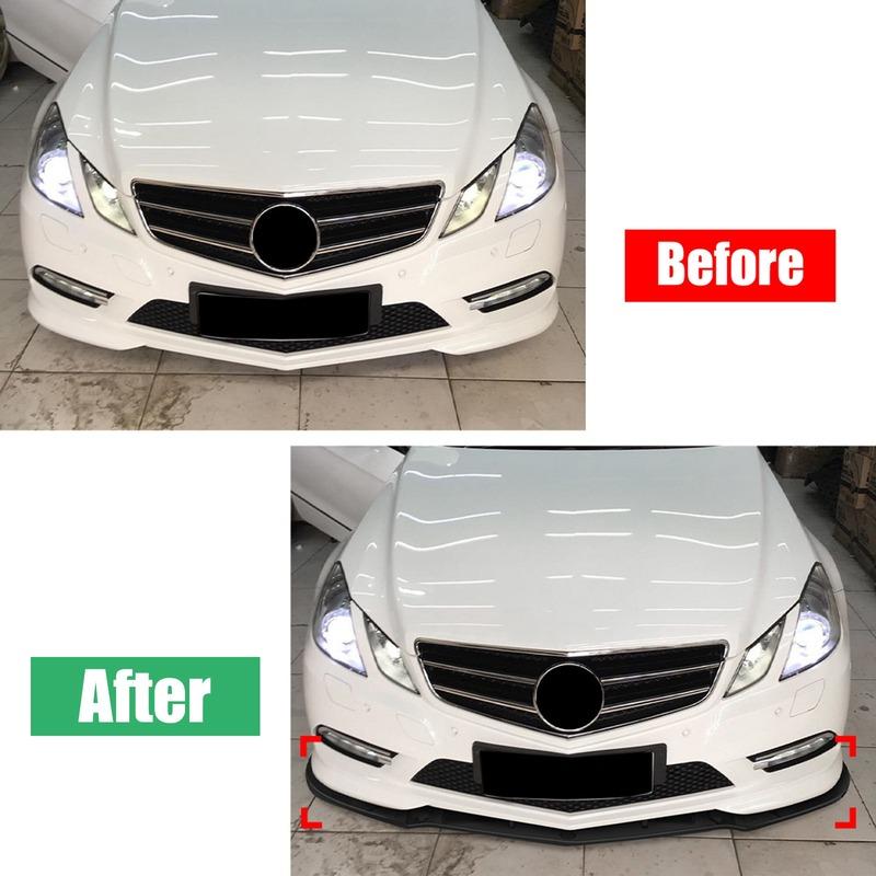 Для Mercedes Benz E-Class W207 C207 Coupe 2009-2012 Передний сплиттер-губа бампера Спойлер Матовый Глянцевый Черный Под карбон
