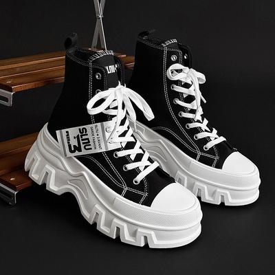 Обувь новая обувь платформа парусиновая обувь сумка голова досуг спорт высокий верх модная обувь европейский размер большой размер женская обувь