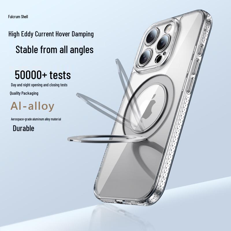 iPhone 17 Pro Case: 360° Rotating Magnetic, Transparent, Full Coverage, Anti-Drop Shell