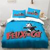 Cute Cartoon Bedding Set F-Felix Cat,Duvet Cover Comforter Bed Set Quilt Cover Pillowcase,King Queen Twin Size Boys Girls Adults