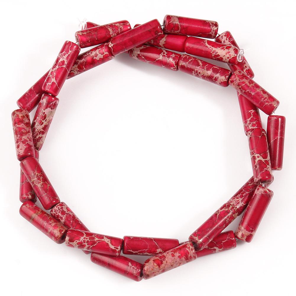 Натуральный осадочный камень яшмы, имперская трубчатая колонна, свободные бусины-разделители для изготовления ювелирных изделий 15 дюймов