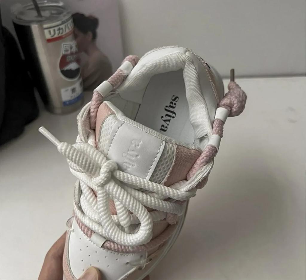 2025 женские кроссовки для бега, симпатичные кроссовки Harajuku, новые синие кроссовки на толстой платформе для студентов, повседневные розовые вулканизированные туфли