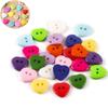Color Random 100PCS Heart Shape Plastic 13mm Buttons Colorful Sewing Lots Mix