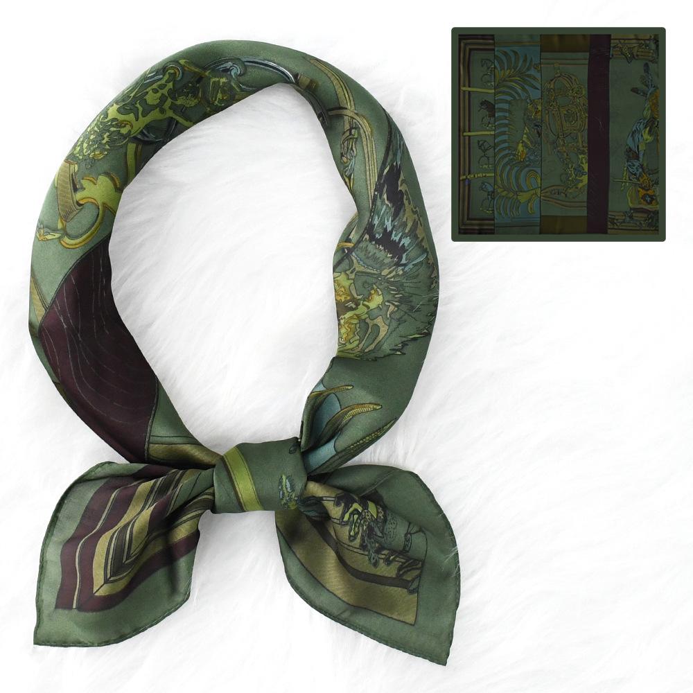 Women'S New Fashionable Atmosphere Simulation Silk Scarf Neck Protection Scarf Spring Summer Autumn Square Scarf