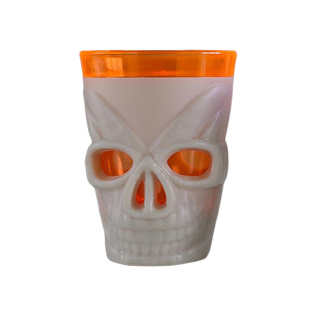 Luminous LED Skull Head Wine Cup Glow In the Dark Wine Glass for Spooky Celebrations
