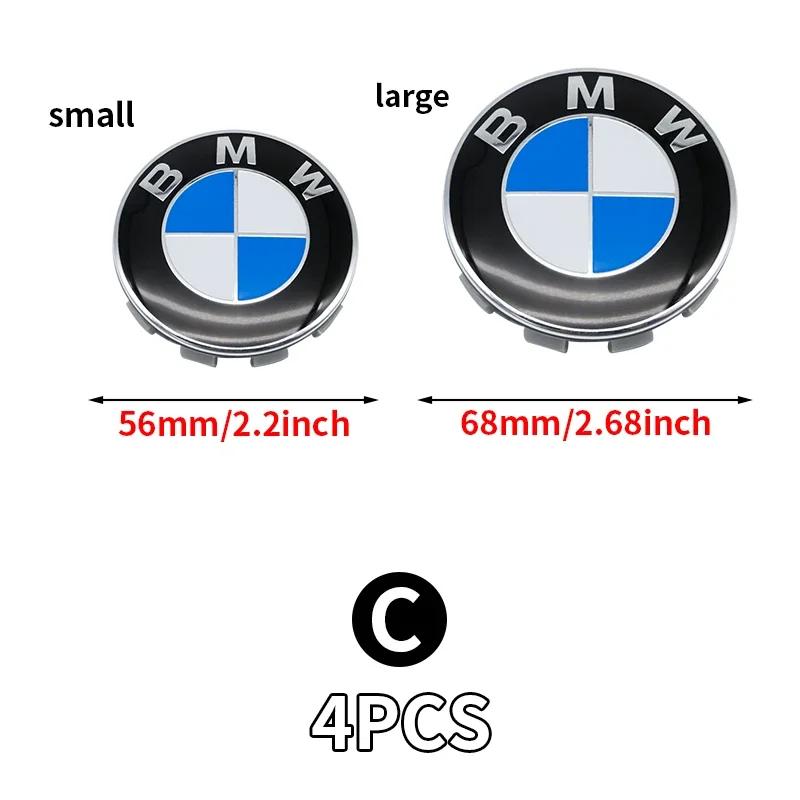 4Pcs/Set 56MM/68MM Car Styling Wheel Center Cap Hub Covers Badge Accessories For BMW M X1F48 X3E83 X1E84 E46 F20 G20 F91 F36 G22