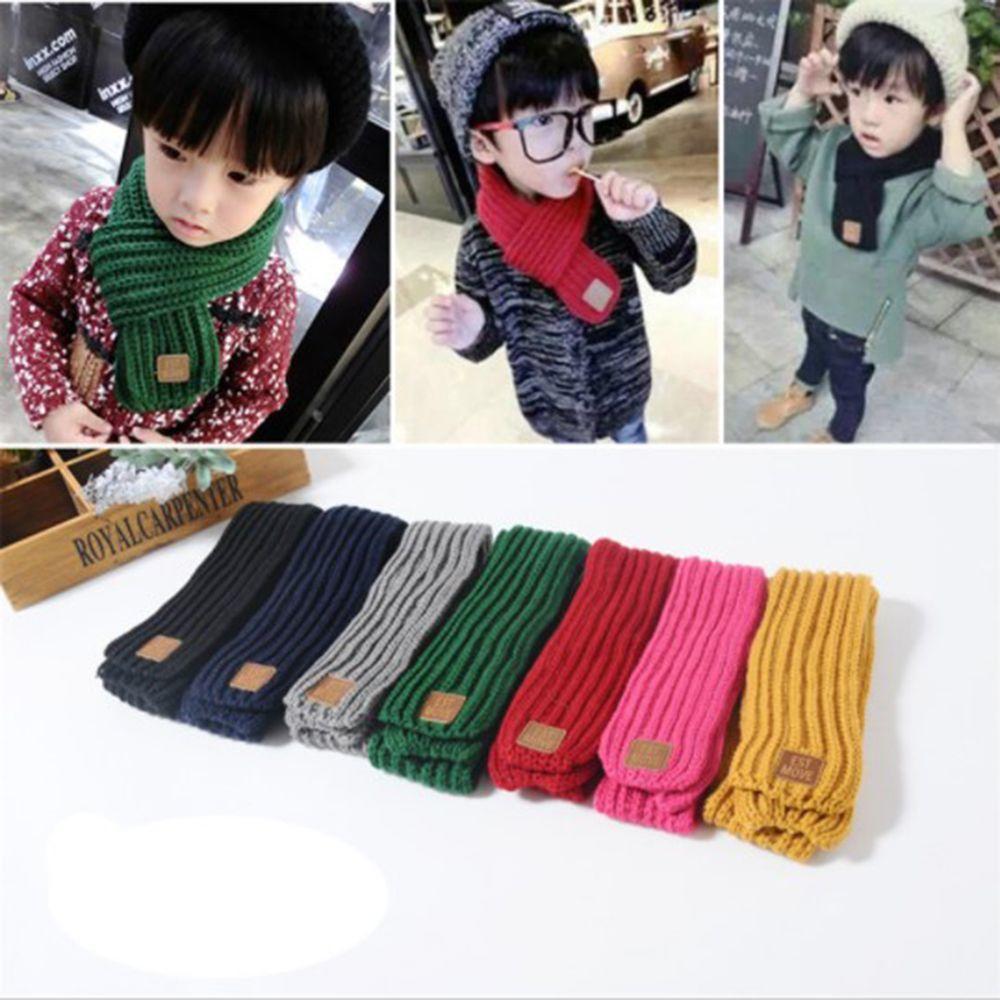 Fashion Accessories Winter Warm Neck Warmer Kids Scarf Knitting Shawl Knitted Wool