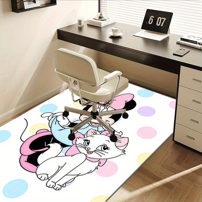 Office Rug Minnie Mouse, Aristocats theme 3D Printed Anti-Slip Rug-Machine Washable for Living Room