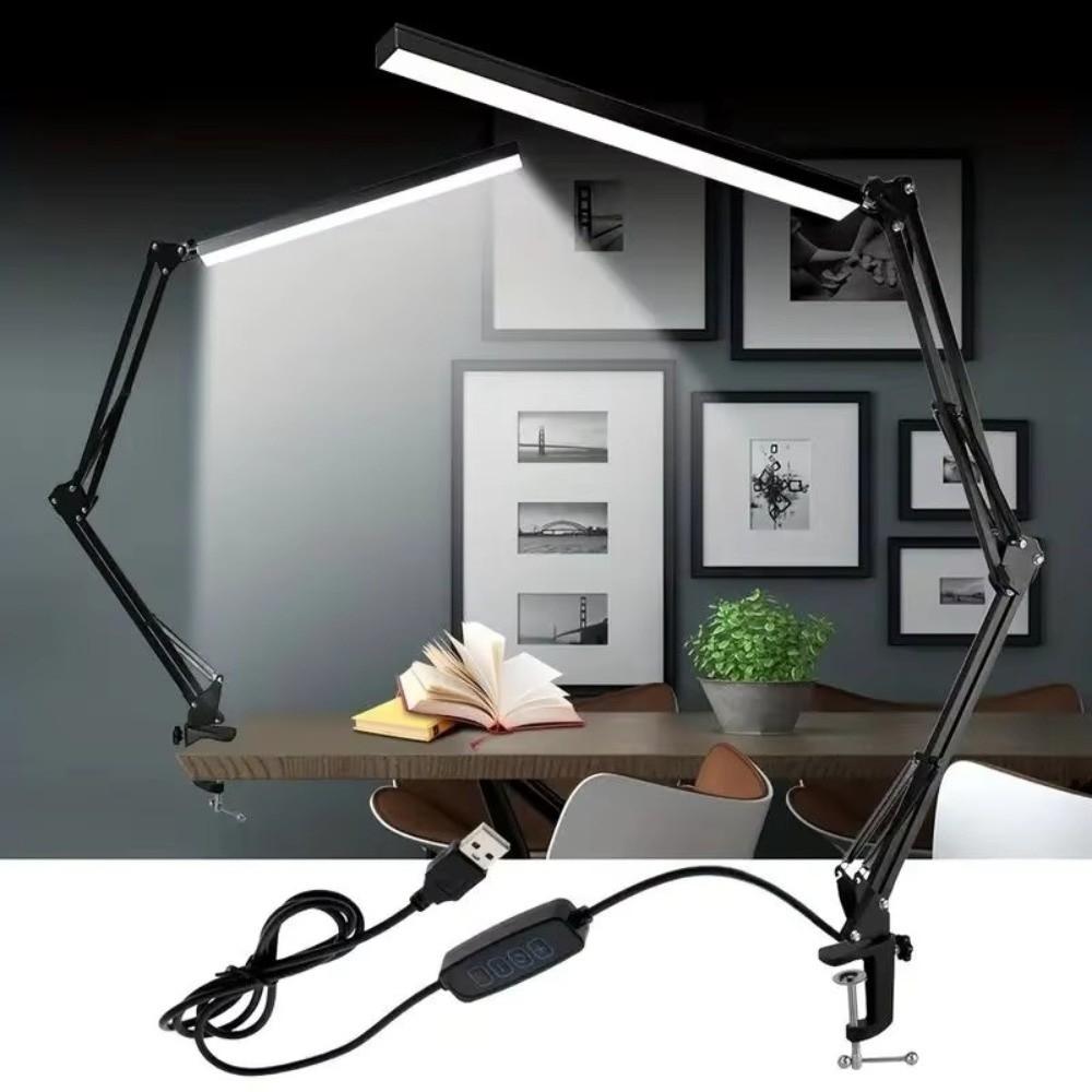 Регулируемая настольная лампа с 10 уровнями яркости, регулируемая на 360° светодиодная лента, для работы за столом