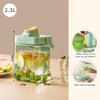 Диспенсер для холодных напитков 2,3 л с патрубком, герметичный герметичный заварник для фруктов, контейнер для напитков для холодильника, уплотнительный фильтр, кран для наружного использования