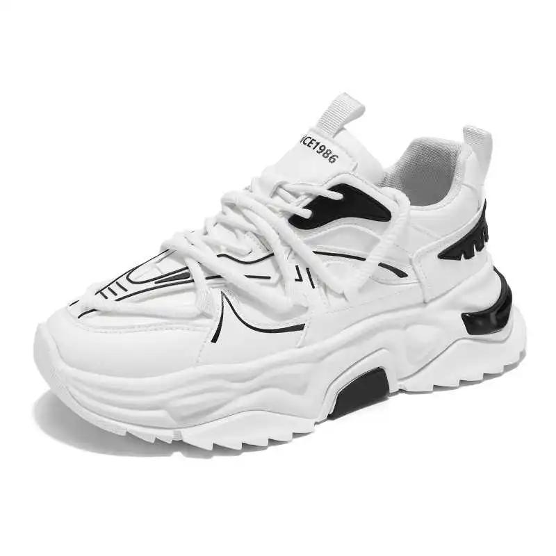 Fashion Demi-season With Ties Green Men's Sneakers Orange Boots Shoes Hiking Sneakers Sports Sneskers Low Offer Team Basket