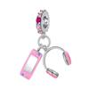 925 Silver Trinkets Charms Beads Best Friend Gift for Women Fit  Bracelet Camera Headphones Playing Cards