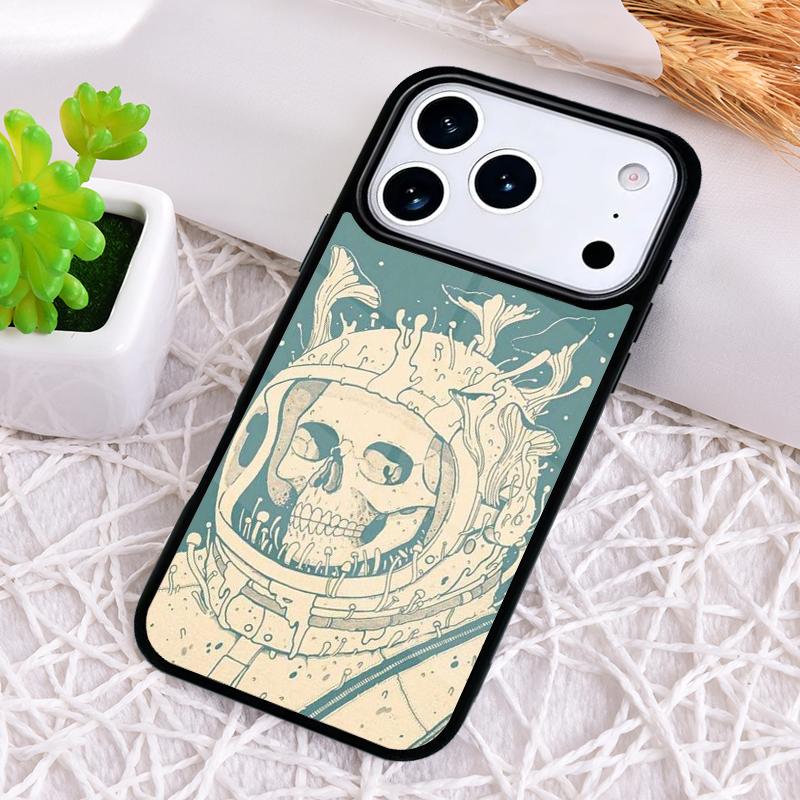 Психоделический Скелет Ударопрочный Чехол для Телефона для iPhone 17 Air 16e 15 11 12 14 13 Pro Max Чехол Coque