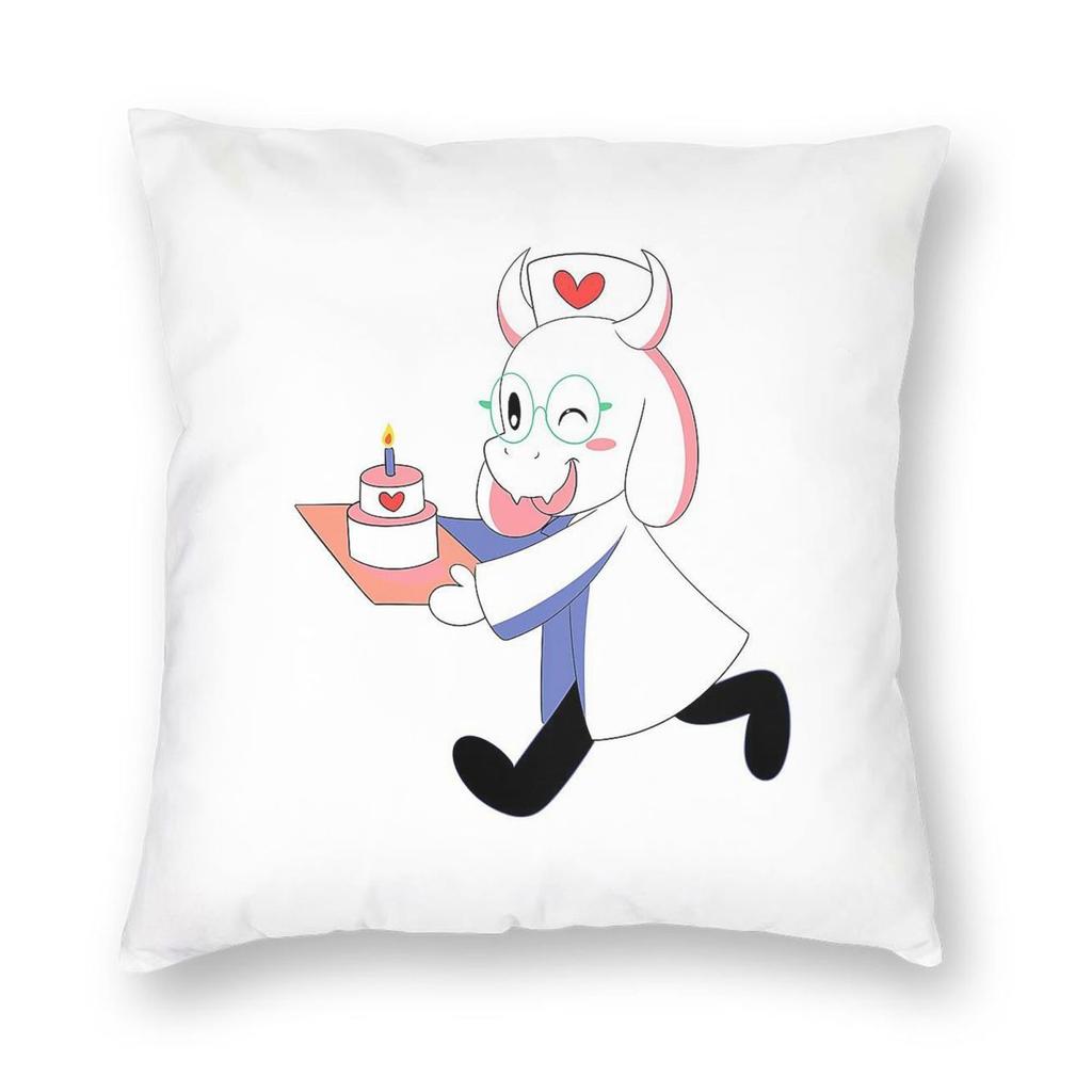 Deltarune Game Ralsei Square Pillowcase Polyester Linen Velvet Creative Zip Decorative Pillow Case Home Cushion Cover