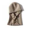 New Autumn and Winter Women's Casual Ear Protecting Neck Cap  Knitted Fashionable and Warm Drawstring Hat