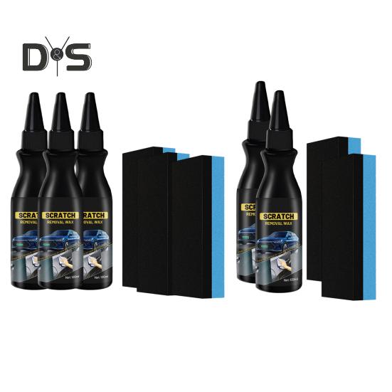 2/3 шт. Паста для ремонта царапин на автомобиле с губкой 100 мл Профессиональный набор для удаления царапин на транспортных средствах Полировочный воск для глубоких царапин