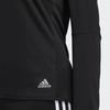 adidas Повседневная спортивная футболка с круглым вырезом и логотипом, длинный рукав, женские топы, черный цвет DM3140