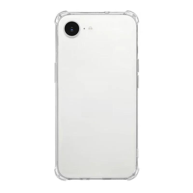 For iPhone 16e TPU Case WANLONFENG WL3 Series 1.5mm Phone Cover with Tempered Glass Film