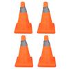 4 шт. Конус безопасности дорожного движения 30 см, складной, многоцелевой, оранжевый, выдвижной, с