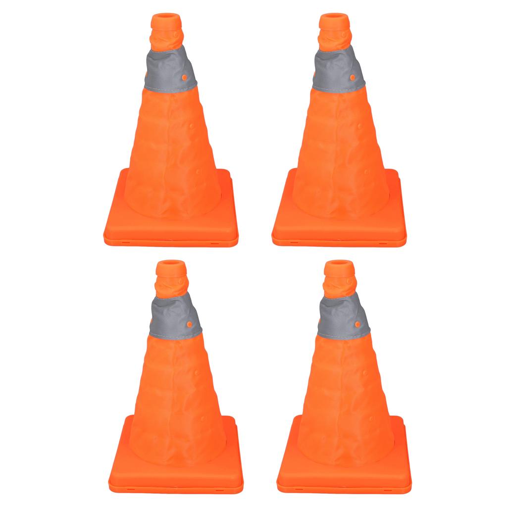 4 шт. Конус безопасности дорожного движения 30 см, складной, многоцелевой, оранжевый, выдвижной, с