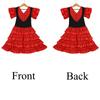 Dot Design Spanish Dance Dress Short Sleeve Gypsy Dress Fashion Traditional Spanish Dress  Cosplay