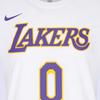 Nike Лос-Анджелес Лейкерс Уэстбрук Кузма Нет. 0 NBA Повседневная дышащая спортивная футболка с короткими рукавами Мужские топы Белые BQ1540-101