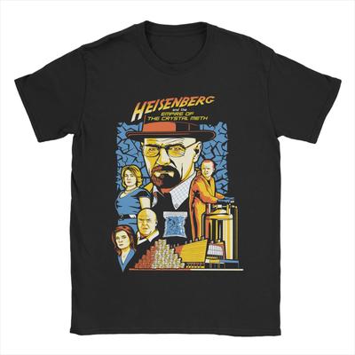 Футболка Breaking Bad для мужчин 100% хлопок повседневная футболка с круглым вырезом Хайзенберг Кристаллический мет футболки одежда с коротким рукавом день рождения