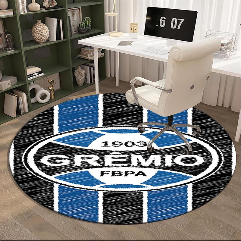 1PC round rug Fc Crest Design Printed Round Area Rug ,Rug For Home Office, Round Chair Rug, Decorative Carpet Fan gifts Christmas gift