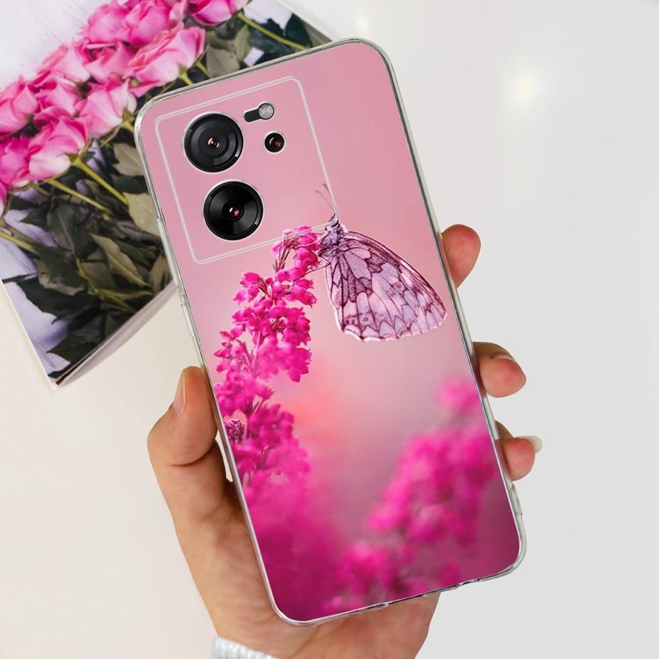 Чехол для Xiaomi 13T Pro Роскошная окрашенная задняя крышка Прозрачный силиконовый чехол для телефона Для Xiaomi Mi 13T Pro 13TPro Мягкие чехлы Сумки 6.67''