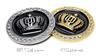 GoodsLand GD-KINGST-SV Sticker, 2 Colors, Car, Crown, Stylish, Decal, Car, Seal, Metal, Emblem, Plating,
