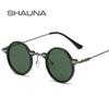 SHAUNA Retro Small Round Women Sunglasses Clear Ocean Lens Shades UV400 Men Punk Sun Glasses