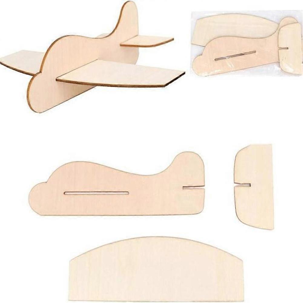 4PCS Blank Wood Aircraft Assemble Plane Toy Balsa Airplanes Assemble Airplane Toys Airplane Model Kids Airplane Toys