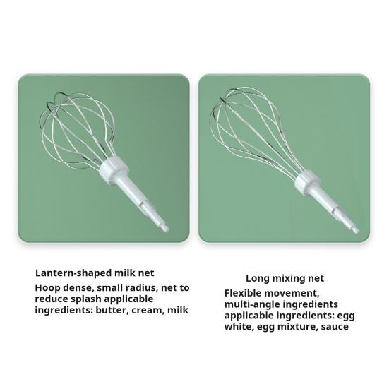 Portable Hand Mixer Electric USB Rechargeable Cordless Egg Beater with 2 Stirring Nets 3 Speeds Kitchen Whisk for Baking