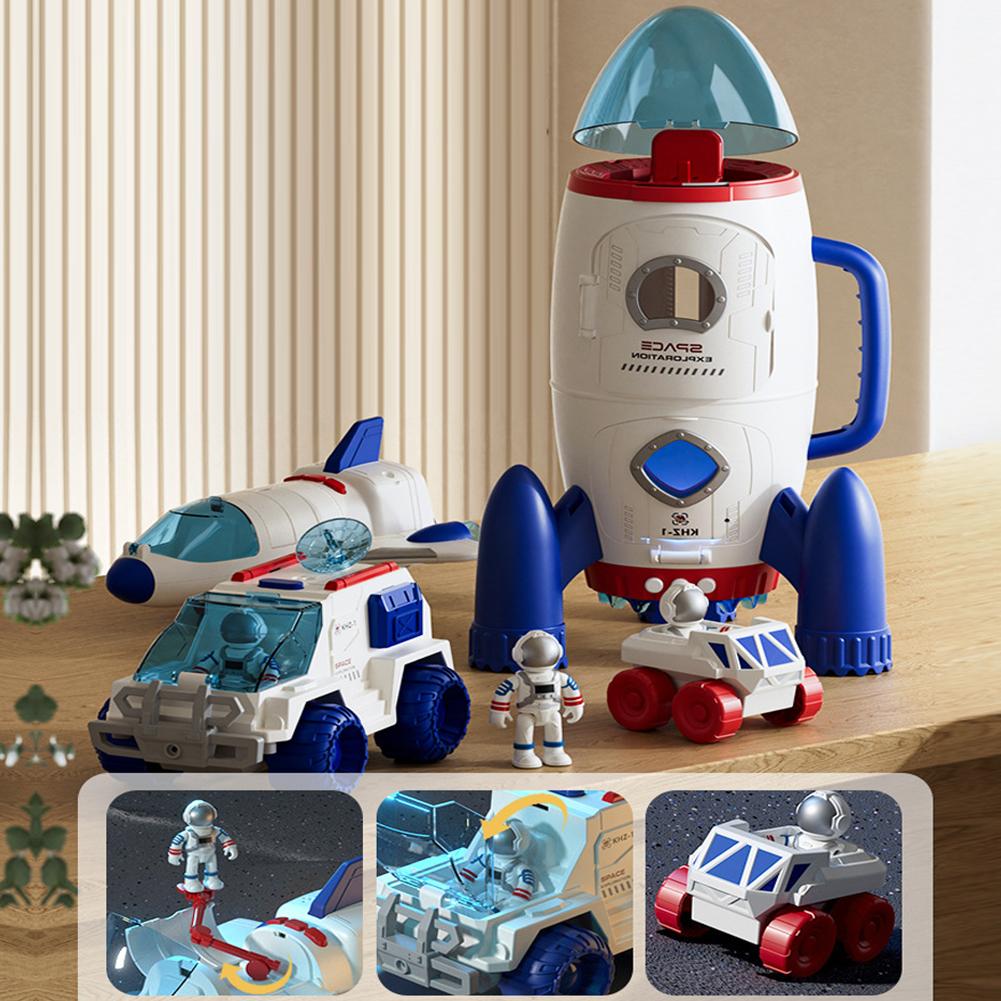 Игрушки-ракеты для детей, игровой набор «Космический корабль» со светом и звуком, развивающие игрушки, рождественские подарки для мальчиков и девочек