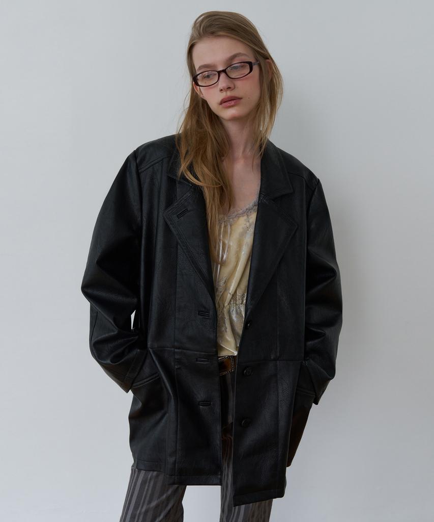 OVERDUEFLAIR Signature Classic Tailored Leather Jacket_Black