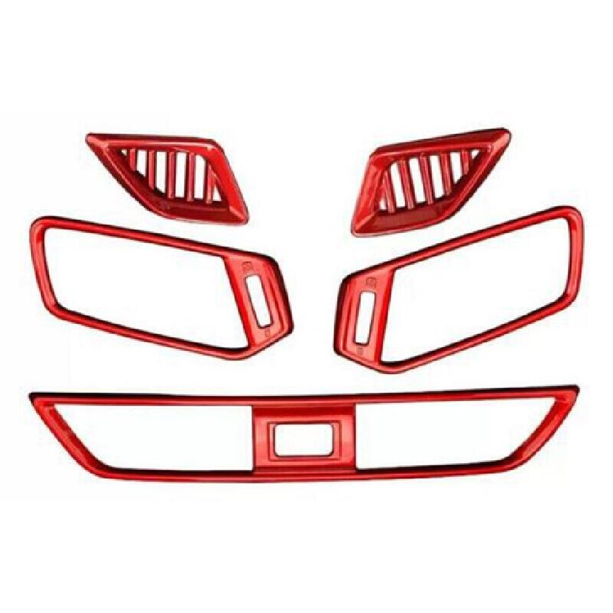 Glossy Red For Honda Accord 18- Dash Center Console Air Outlet Vent Cover 5X