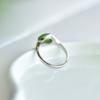 Xinjiang Hotan Jade Jasper S925 Silver Egg Face Ring