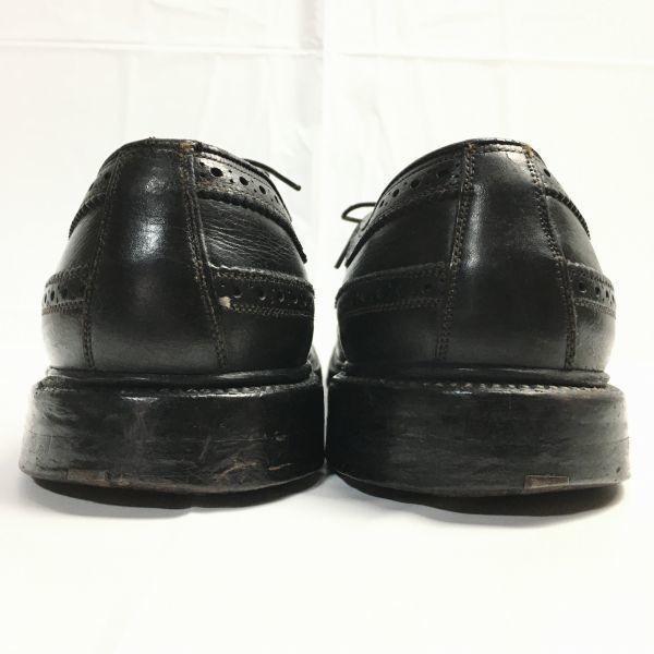 1963 Made? FLORSHEIM Kenmoor Long Wingtip Shoes Black Size 26.027.0 Vintage Imperial Men's(USED)