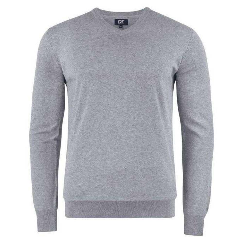 Cutter & Buck Mens Oakville Knitted V Neck Sweatshirt