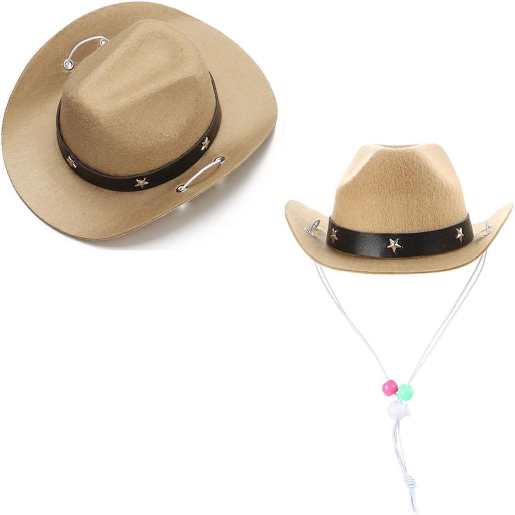 Кепка ковбоя в стиле вестерн для домашних животных, банданы, ошейник для кошек и собак, костюм для косплея, шляпа, регулируемый реквизит для Хэллоуина для домашних животных, головной убор