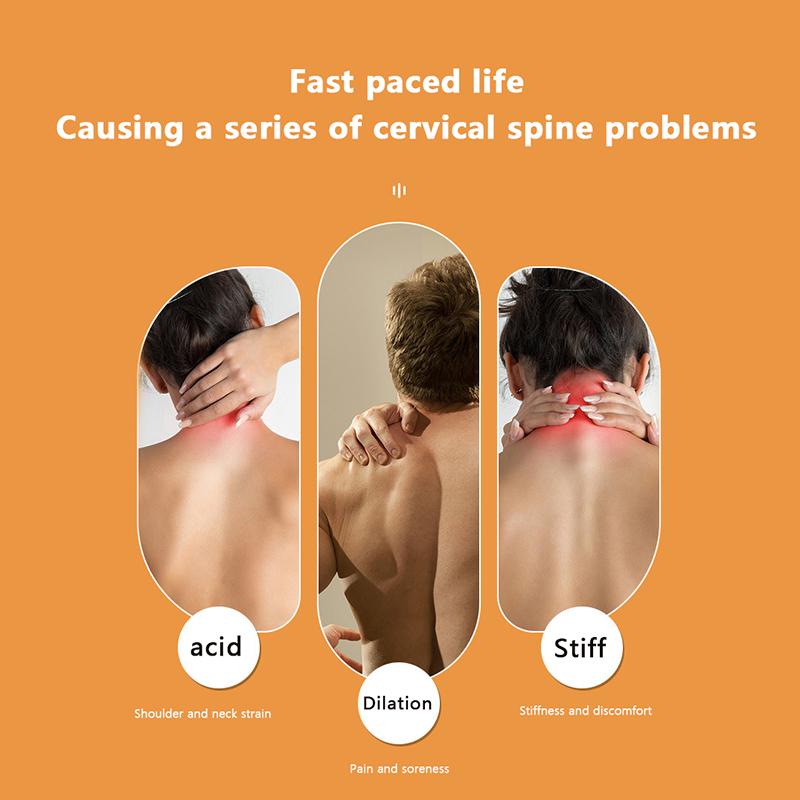 Умный протектор шеи шейный массажер портативный мини импульсный массажер для плеч шейный массаж компресс домашняя физиотерапия